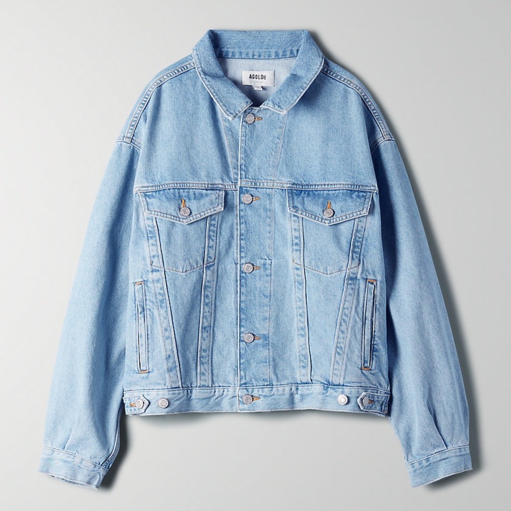 NWT Agolde Charli Oversized Denim Jacket in Heed